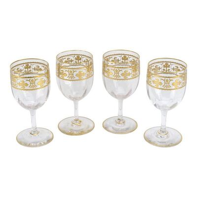 Lot # 214: JOHN WICK: CHAPTER 4 (2023): Set of Four High Table Duel French Wine Glasses