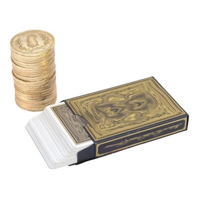 Lot # 216: JOHN WICK: CHAPTER 4 (2023): Killa Harkan's Sorted Playing Cards and High Table Gold Coin Roll