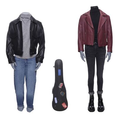 Lot # 224: JOHN WICK: CHAPTER 4 (2023): Mia's Street Performance and Post-Credit's Costumes with Violin Case