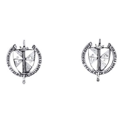 Lot # 238: JOHN WICK: CHAPTER 4 (2023): Pair of Marquis Bodyguard Myrmidons Pins