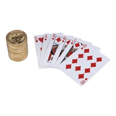 Lot # 246: JOHN WICK: CHAPTER 4 (2023): Tracker's Poker Hand and Gold Coin Roll