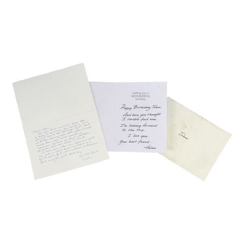 Lot # 275: JOHN WICK: CHAPTER 2 (2017): John Wick's Nightstand Card and Birthday Card