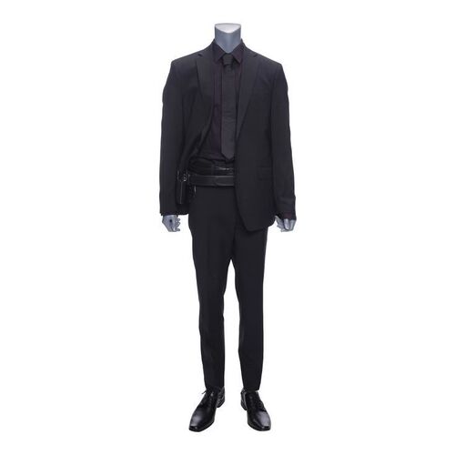 Lot # 282: JOHN WICK: CHAPTER 3-PARABELLUM (2019): John Wick's Black Stunt Suit with Tactical Belt