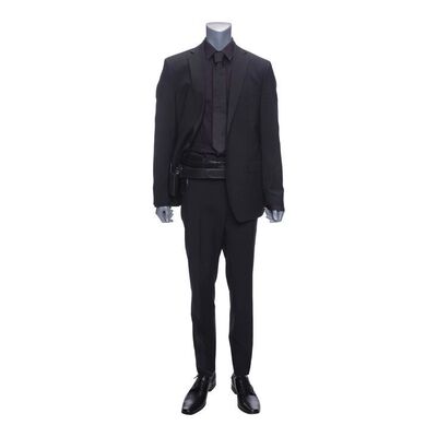 Lot # 282: JOHN WICK: CHAPTER 3-PARABELLUM (2019): John Wick's Black Stunt Suit with Tactical Belt