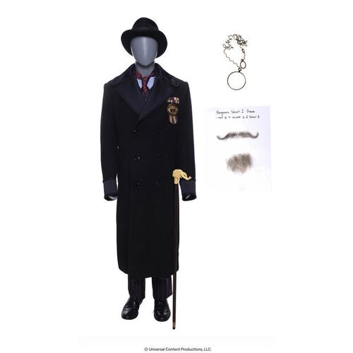 Lot # 1: The Umbrella Academy (2019-2024): Sir Reginald Hargreeves's (Colm Feore) Introduction Costume with Cane and Accessories