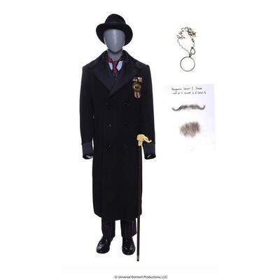 Lot # 1: The Umbrella Academy (2019-2024): Sir Reginald Hargreeves's (Colm Feore) Introduction Costume with Cane and Accessories