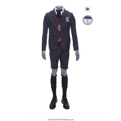 Lot # 5: The Umbrella Academy (2019-2024): Number Five's (Aidan Gallagher) Introduction Umbrella Academy Uniform with Tattoo and Apocalypse Eye
