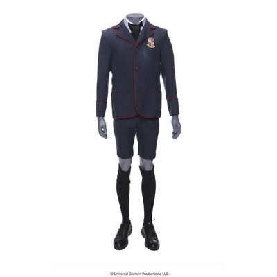 Lot # 44: The Umbrella Academy (2019-2024): Number Five's (Aidan Gallagher) Jump to the Future Umbrella Academy Clean Uniform with PD Jacket