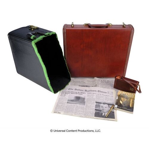 Lot # 45: The Umbrella Academy (2019-2024): Luther and Number Five's (Aidan Gallagher) SFX Vortex Briefcase with Older Number Five's (Sean Sullivan) Rifle Briefcase and Radio