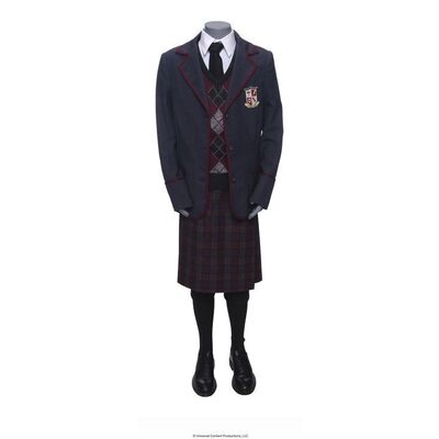 Lot # 55: The Umbrella Academy (2019-2024): Young Vanya Hargreeves's (T.J. McGibbon) Umbrella Academy Uniform