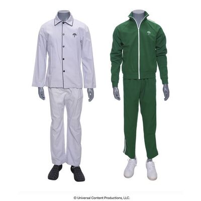 Lot # 57: The Umbrella Academy (2019-2024): Young Diego Hargreeves's (Blake Talabis) Tracksuit and Pajama Sets