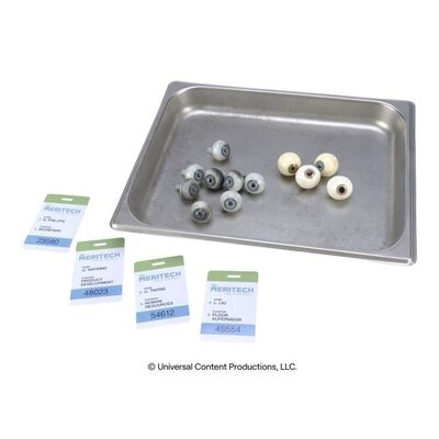 Lot # 83: The Umbrella Academy (2019-2024): Tray of Meritech Eyeballs with Two Breakaway Harold Eyes and Employee ID Badges
