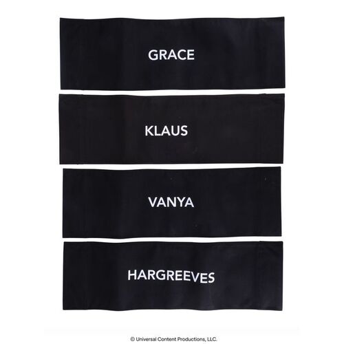Lot # 89: The Umbrella Academy (2019-2024): Set of Four Hargreeves Family Season 1-2 Umbrella Academy Chairbacks
