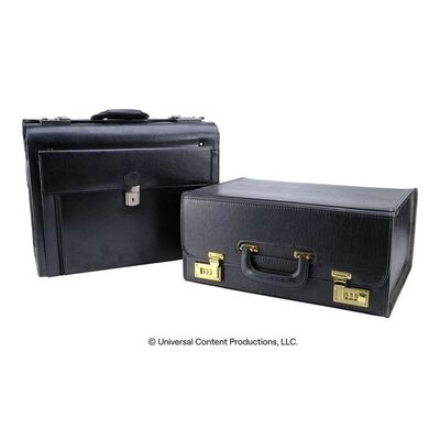 Lot # 97: The Umbrella Academy (2019-2024): Commission Time Travel Briefcase with Five's Fake Briefcase