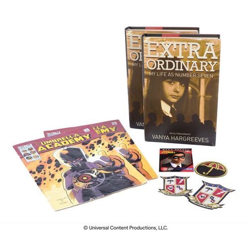 Lot # 115: The Umbrella Academy (2019-2024): The Umbrella Academy Comic Books and Novel with Accessories