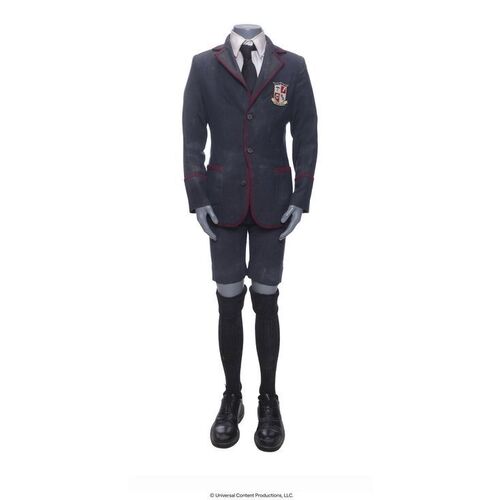 Lot # 134: The Umbrella Academy (2019-2024): Klaus Hargreeves's (Oliver Kirton) Distressed 8-year-old Umbrella Academy Uniform