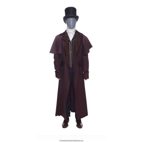 Lot # 145: The Umbrella Academy (2019-2024): Sir Reginald Hargreeves's (Colm Feore) 1920s Maroon Suit with Top Hat