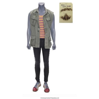 Lot # 147: The Umbrella Academy (2019-2024): Klaus Hargreeves's (Robert Sheehan) Vortex Travel Costume with Facial Hair Appliances