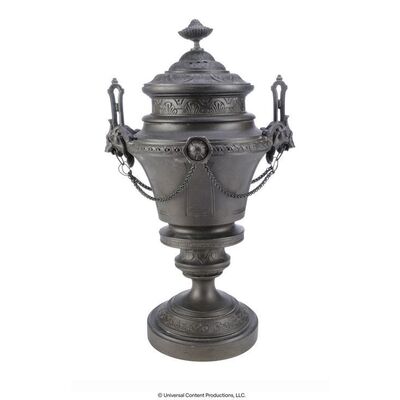 Lot # 150: The Umbrella Academy (2019-2024): Sir Reginald Hargreeves's (Colm Feore) Rubber Urn with Faux Ashes