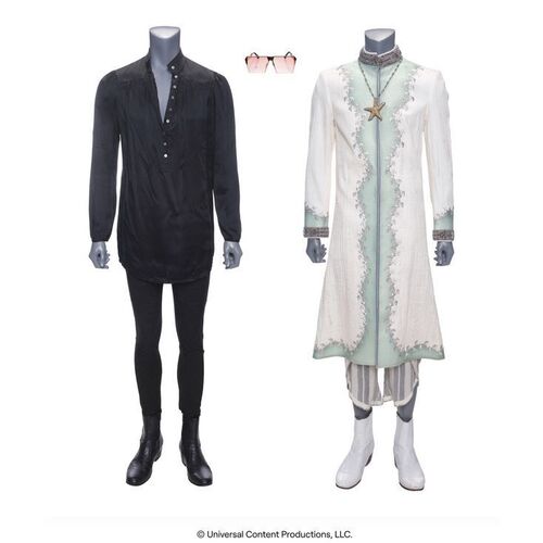 Lot # 158: The Umbrella Academy (2019-2024): Klaus Hargreeves's (Robert Sheehan) Levitation Trick and Prophet Costumes