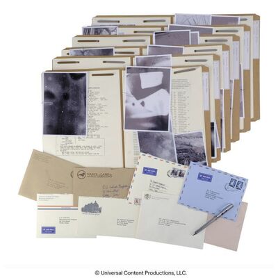 Lot # 180: The Umbrella Academy (2019-2024): Sir Reginald Hargreeves's (Colm Feore) Mexican Consulate Invitation with Siblings Files and Mail