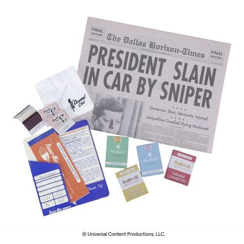 Lot # 186: The Umbrella Academy (2019-2024): JFK Newspaper and Jack Ruby Related Accessories