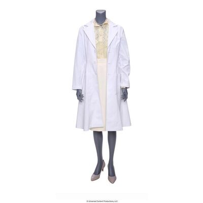 Lot # 202: The Umbrella Academy (2019-2024): Grace's (Jordan Claire Robbins) 1960s Laboratory Costume
