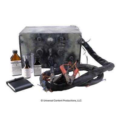 Lot # 253: The Umbrella Academy (2019-2024): F.B.I. Agent Gibb's (Morgan Kelly) Stage 3 Interrogation Shock Machine and Hallucination Props