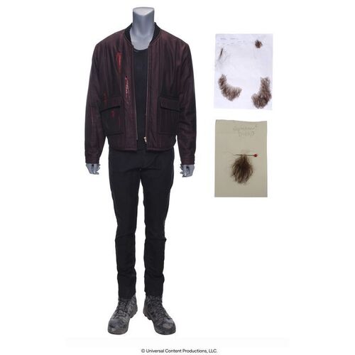 Lot # 260: The Umbrella Academy (2019-2024): Diego Hargreeves's (David Casta&Atilde;&fnof;&Acirc;&plusmn;eda) Bullet-Ridden Farm Battle Costume with Beard and Mustache