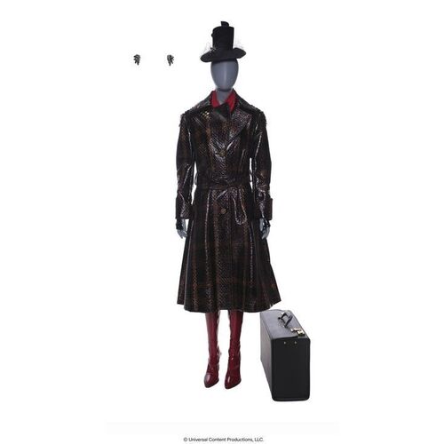 Lot # 264: The Umbrella Academy (2019-2024): The Handler's (Kate Walsh) Season 2 Finale Battle Costume with Hat and Briefcase