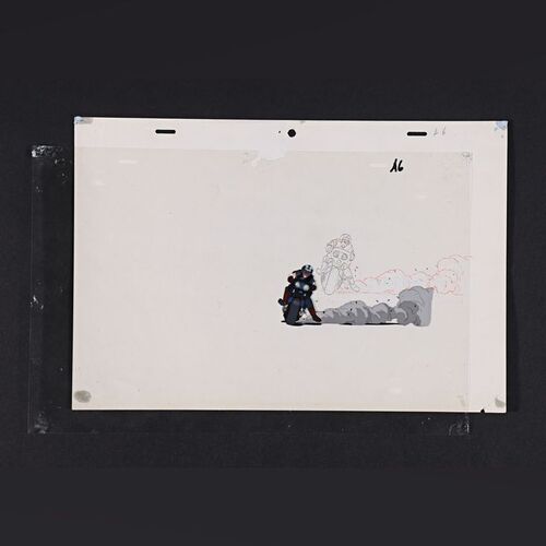 Lot #7 - AKIRA (1988) - Five Original Hand-Painted Animation Cels with Drawings, 1988