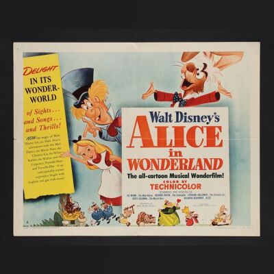 Lot #11 - ALICE IN WONDERLAND (1951) - US Half-Sheet - Style A, 1951