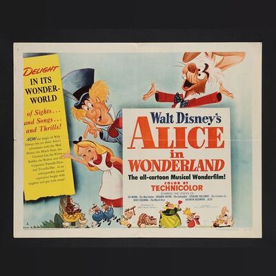 Lot #11 - ALICE IN WONDERLAND (1951) - US Half-Sheet - Style A, 1951