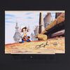 Lot #22 - AN AMERICAN TAIL: FIEVEL GOES WEST (1991) - Steven Spielberg Autographed Original Hand-Painted Fievel Animation Cel, 1991