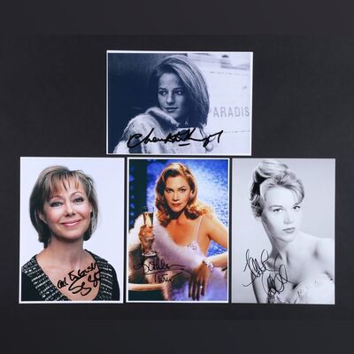 Lot #28 - AUTOGRAPHED STILLS - Jane Fonda, Kathleen Turner, Jenny Agutter and Charlotte Rampling Autographed Stills