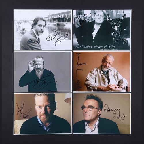 Lot #30 - AUTOGRAPHED STILLS - Danny Boyle, Terry Gilliam, Kenneth Branagh, Alan Parker, Mike Leigh and David Puttnam Autographed Stills