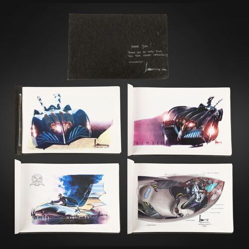 Lot #43 - BATMAN & ROBIN (1997) - Portfolio of Vehicle Concept Designs Gifted to Joel Schumacher by Harald Belker, 1996