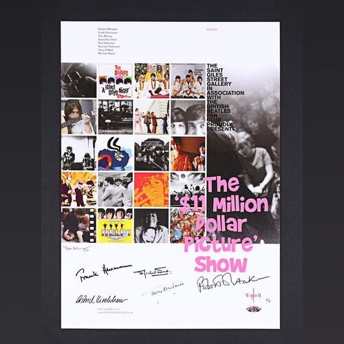Lot #49 - THE BEATLES - Robert Whitaker, Frank Herrmann, Tom Murray, Astrid Kirchherr, Terry O'Neill and Michael Ward Autographed Limited Edition Exhibition Posters, 2009