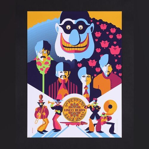 Lot #50 - YELLOW SUBMARINE (1968) - Dark Hall Mansion Archive: Set of Five Hand-Numbered Limited Edition Regular Folio Prints by Tom Whalen, 2012