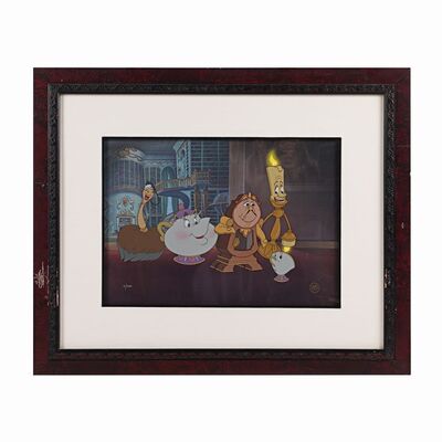 Lot #52 - BEAUTY AND THE BEAST (1991) - Framed Limited Edition "Wishing For Romance" Hand-Painted Animation Cel, 1994