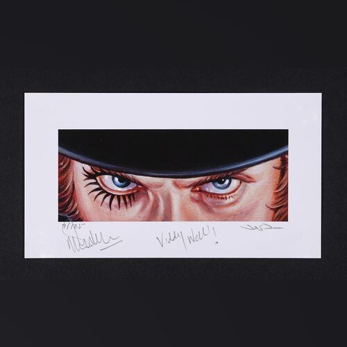Lot #76 - A CLOCKWORK ORANGE (1971) - Malcolm McDowell Autographed Limited Edition Print by Jason Edmiston, 2018