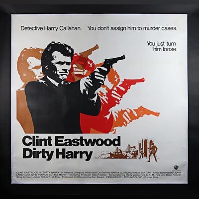 Lot #83 - DIRTY HARRY (1971) - David Frangioni Collection: US Six-Sheet, 1971