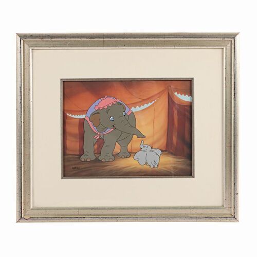 Lot #91 - DUMBO (1941) - Framed Limited Edition Mrs. Jumbo and Dumbo Hand-painted Animation Cel, 1994