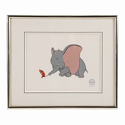 Lot #92 - DUMBO (1941) - Framed Limited Edition Dumbo and Timothy Q Serigraph Cel, 1991