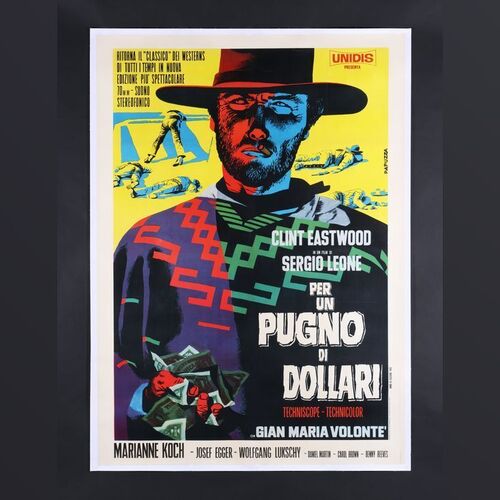 Lot #109 - A FISTFUL OF DOLLARS (1964) - David Frangioni Collection: Italian One Panel (2-Fogli) - Linen-Backed, 1965