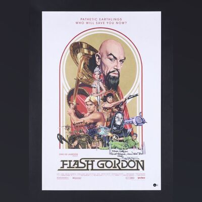 Lot #110 - FLASH GORDON (1980) - Brian Blessed and Sam J. Jones Autographed Limited Edition Print by Paul Mann, 2022