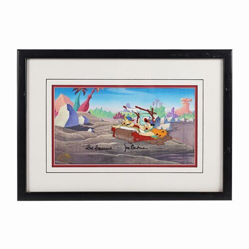 Lot #111 - THE FLINTSTONES (VARIOUS PRODUCTIONS), 1992 AND 1995 - Two Signed and Framed Flintstones Animation Cels, 1992 and 1995