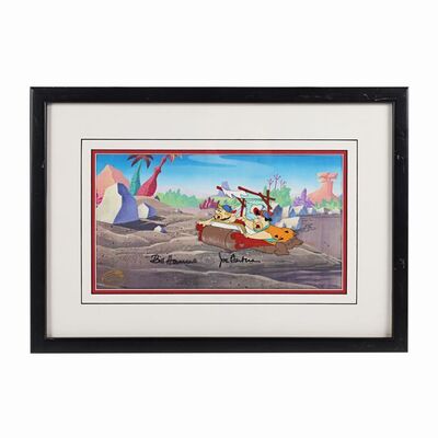 Lot #111 - THE FLINTSTONES (VARIOUS PRODUCTIONS), 1992 AND 1995 - Two Signed and Framed Flintstones Animation Cels, 1992 and 1995