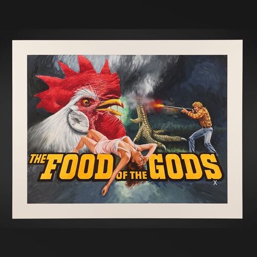 Lot #114 - THE FOOD OF THE GODS (1976) - Tom Chantrell's Original Hand-Painted Artwork and Complementing UK Quad, 1976