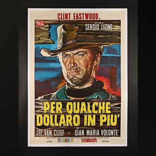 Lot #115 - FOR A FEW DOLLARS MORE (1965) - David Frangioni Collection: Italian One-Panel (Two-Fogli) - Linen Backed, 1965